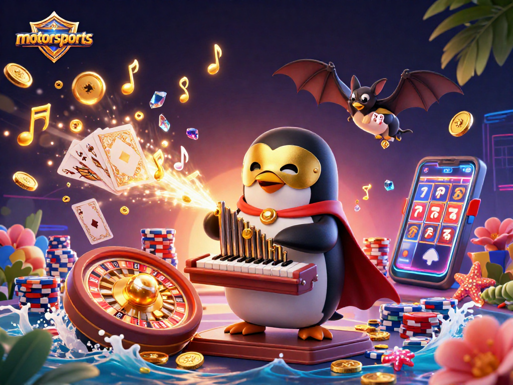 Bet on motorsports with thrilling scenes of casino excitement captured in a vibrant 3D illustration.