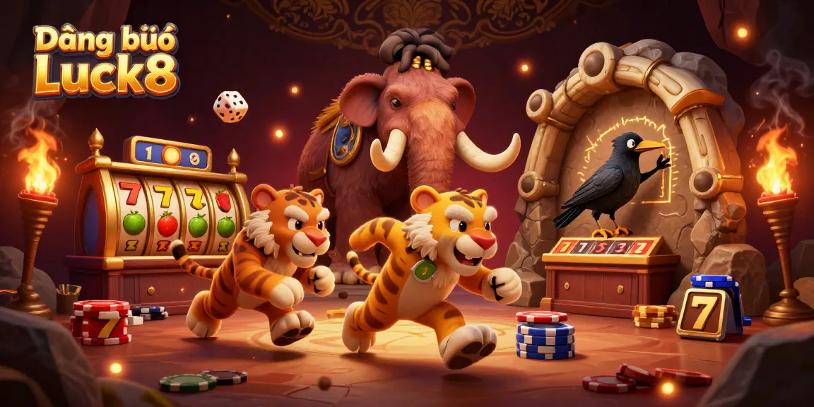 Register for Đăng ký Luck8 and enjoy thrilling gaming experiences in this vibrant 3D casino scene.