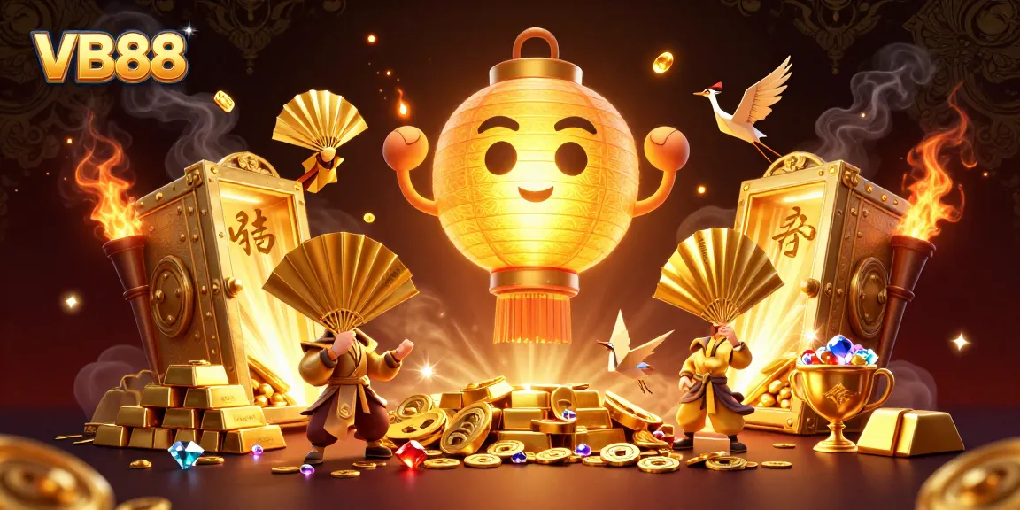 Experience exciting gameplay and vibrant visuals at VB88, featuring dynamic golden elements and lucky symbols.