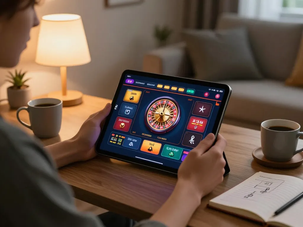 Join the online gaming experience at luckyindex with strategic betting in a cozy home setting.
