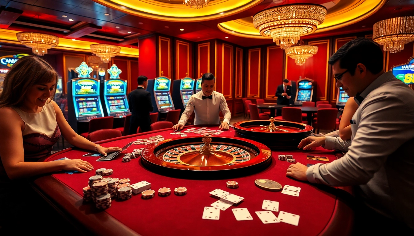 S8 casino game scene with vibrant poker chips, roulette wheel, and playing cards.