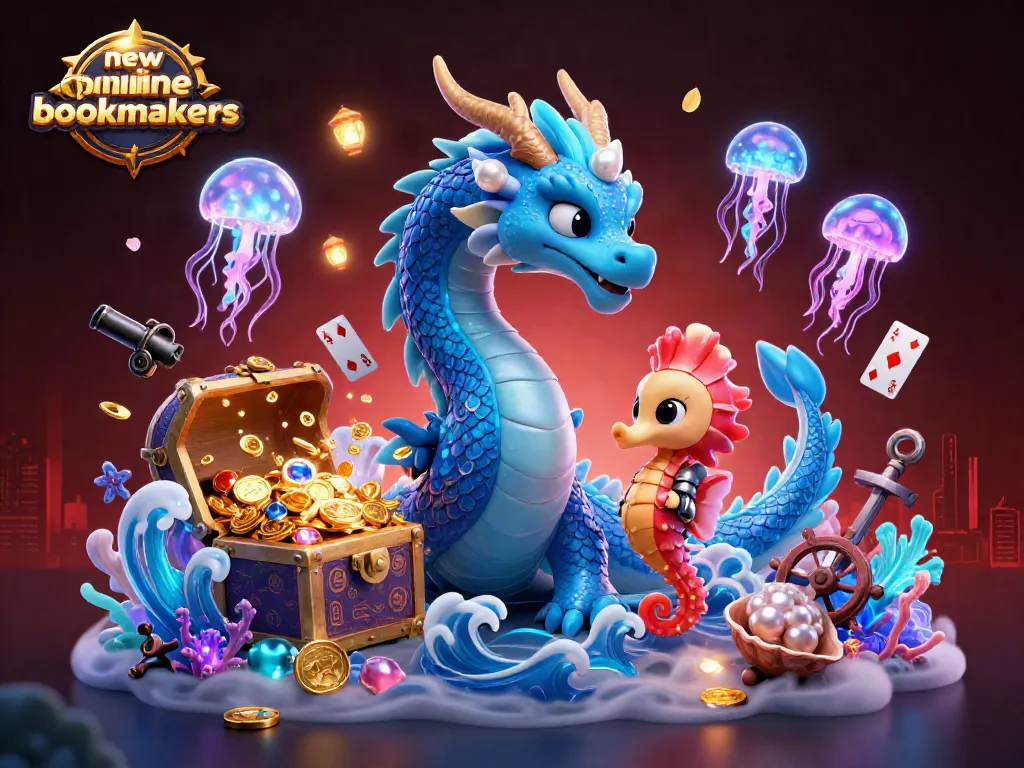Immerse in the adventure of new online bookmakers with dynamic ocean characters showered in digital casino treasure.