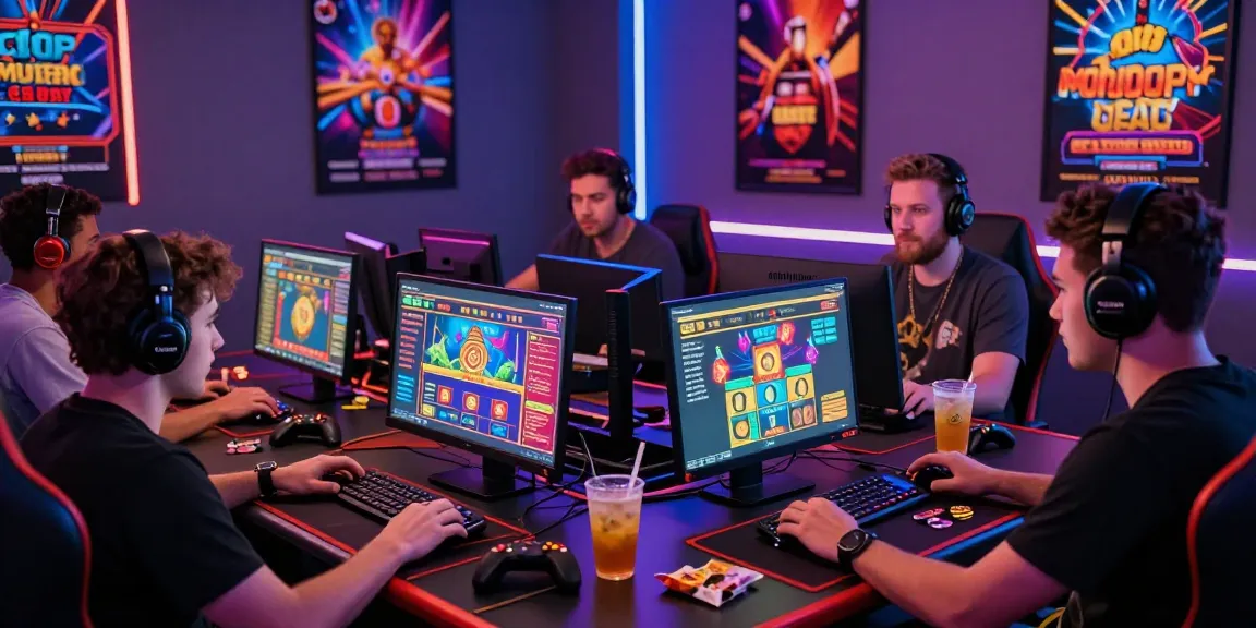 Engaged players experiencing credit card casinos in a vibrant online gaming atmosphere with modern setups.