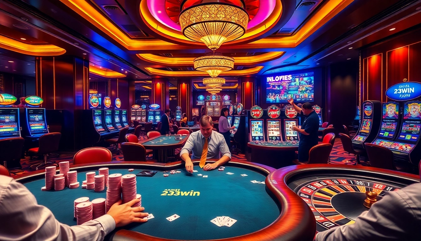 Winning at the vibrant 23win casino with exciting games and luxury vibes.
