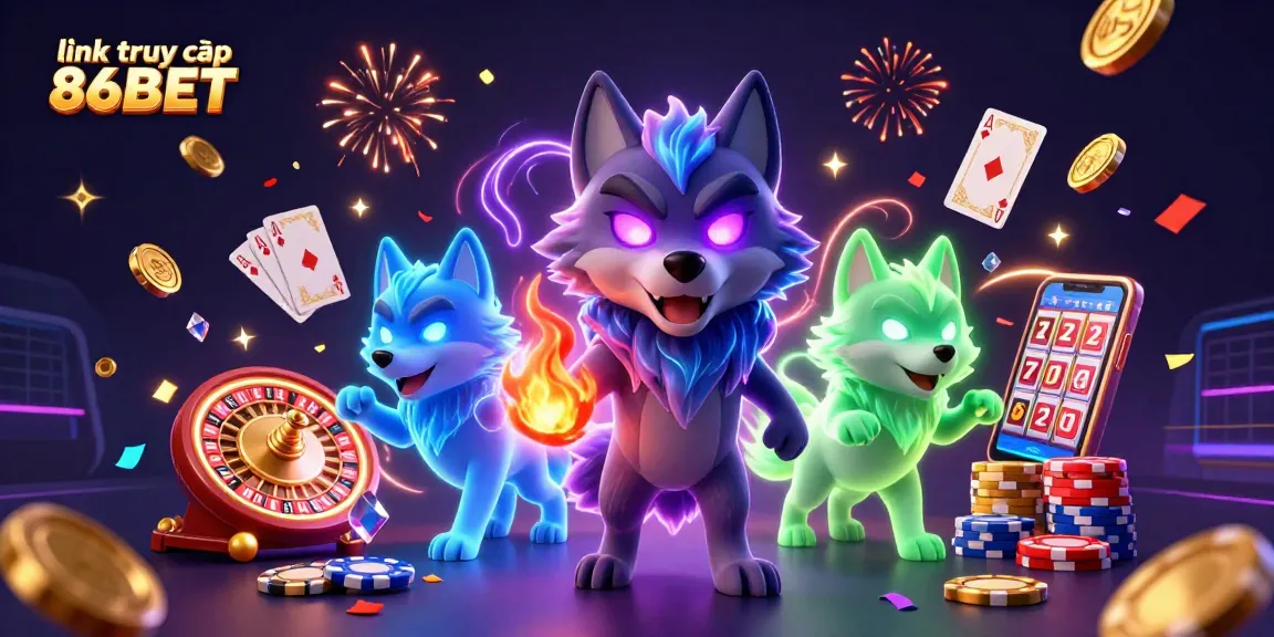 Engage with the vibrant gaming scene of link truy cập 86BET featuring ghostly wolves and casino dynamics.