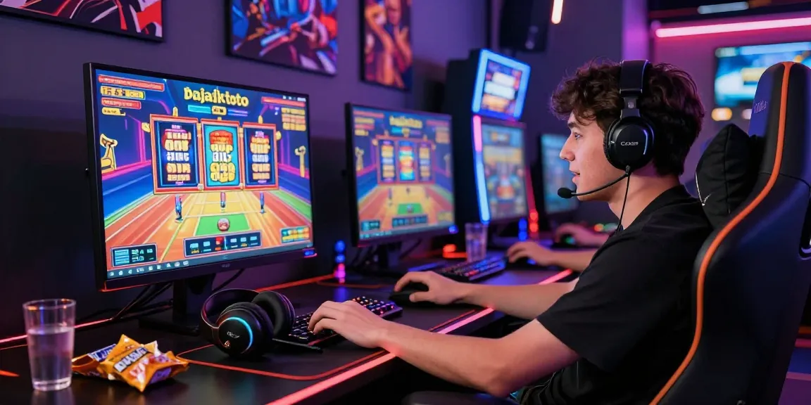 Exciting pajaktoto online gaming moment with player engaged in vibrant virtual casino atmosphere.