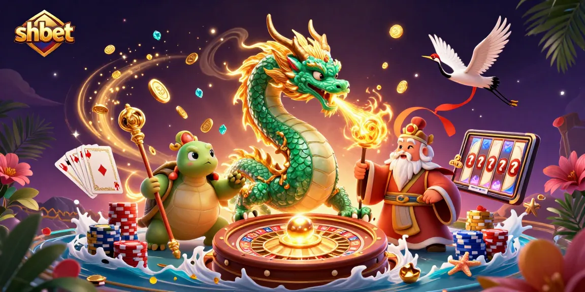 Experience thrilling gameplay at shbet with vibrant casino elements in a fantastical scene.