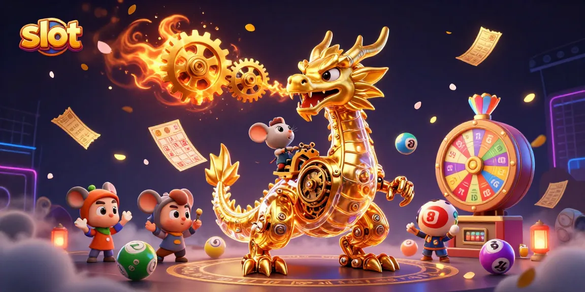 Experience slots with thrilling action featuring a golden dragon, dynamic game elements, and winning moments.
