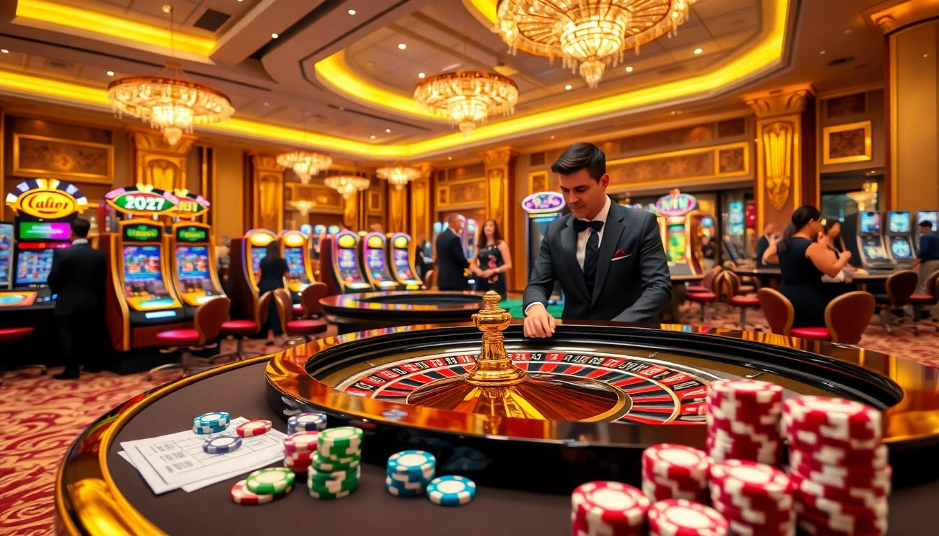 Experience the thrill of FLY88 with vibrant casino tables, poker chips, and high-energy gaming atmospheres.