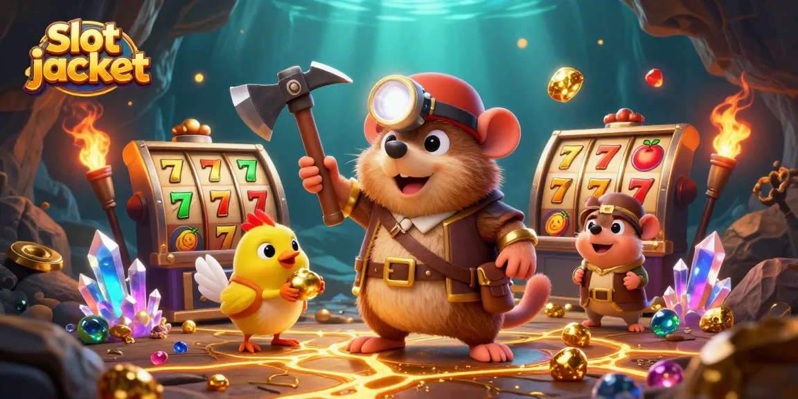Experience the thrill of slot jackpot wins with vibrant treasure hunting mole illustration.