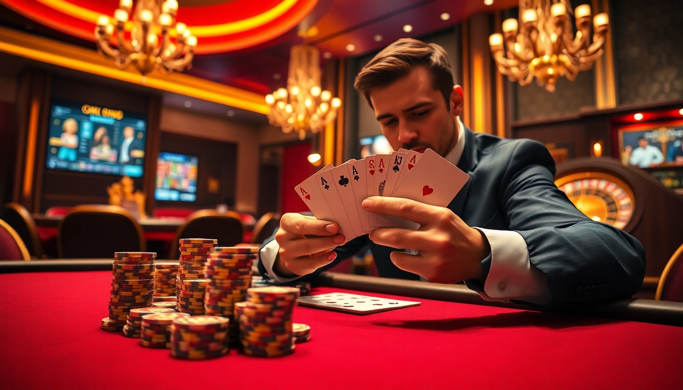 Immerse in the thrilling 13win poker experience with vibrant chips and stylish cards.