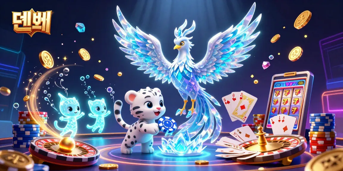 Experience the exciting world of 텐텐벳 with a vibrant 3D scene showcasing casino elements and characters.
