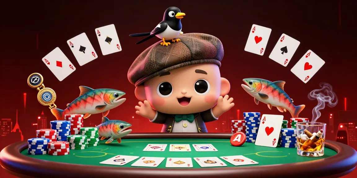 C168 players enjoying a vibrant poker game with cute characters in a lively casino atmosphere.