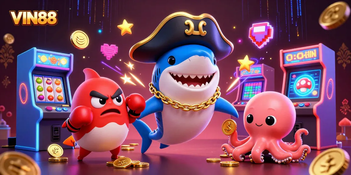 Win big with VIN88 at this vibrant slot machine adventure featuring dynamic characters and engaging game elements.