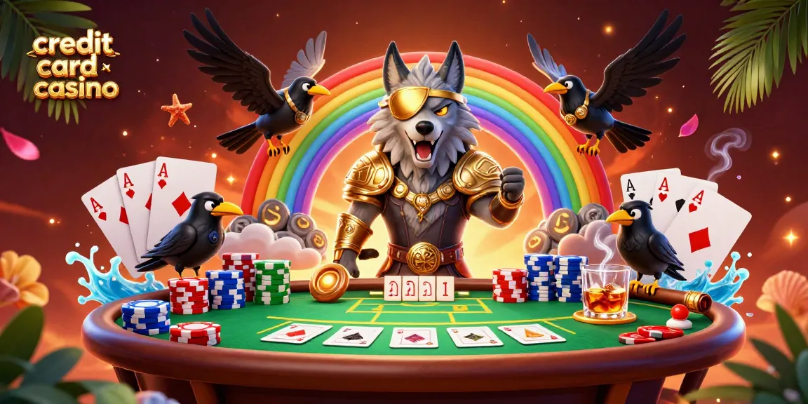 Experience the excitement of a credit card casino with Odin and his mythical companions at play.