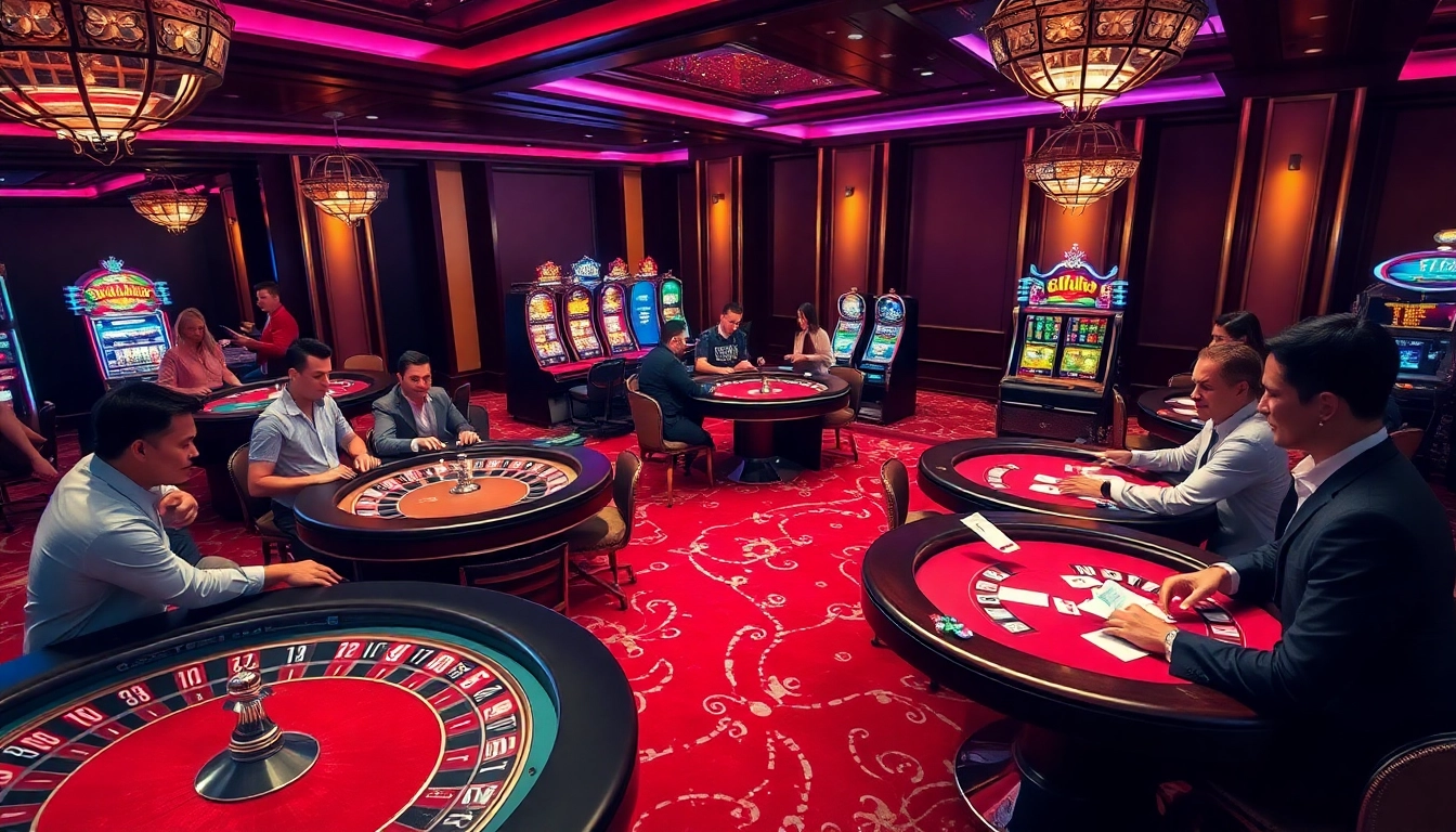 Experience the excitement of BL555 with high-stakes poker and vibrant casino scenes.