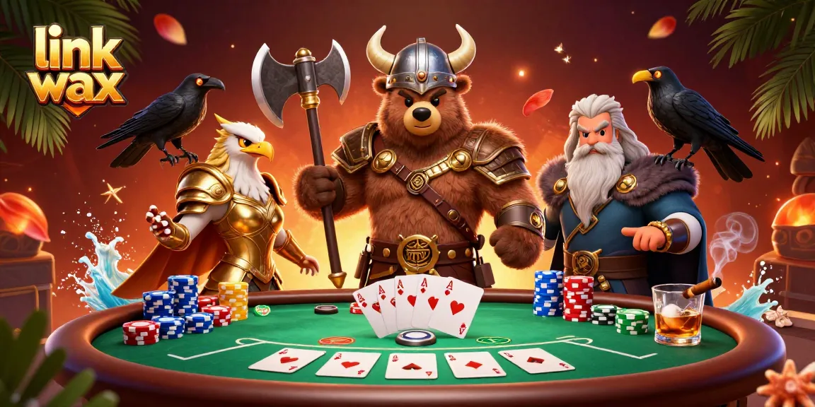 Engage with exciting poker action at link vmax featuring a Viking bear and Valkyrie eagle.