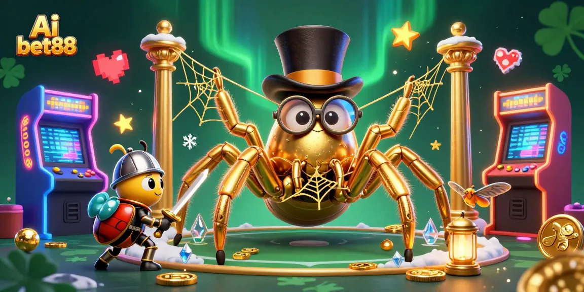 Ai bet88 entertains players with a thrilling casino adventure featuring whimsical 3D characters and vibrant game elements.
