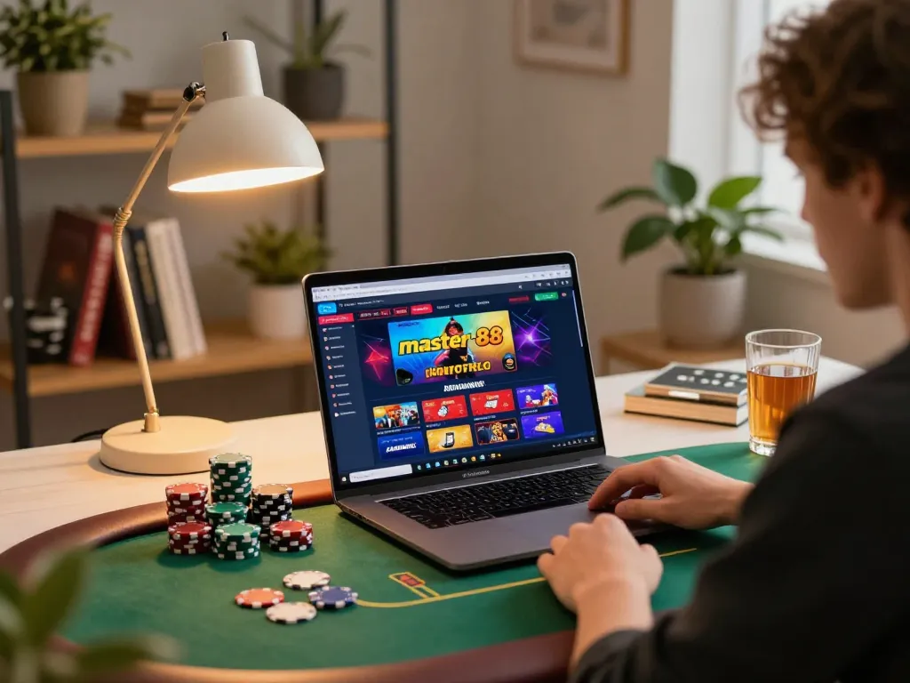 Permainan poker online yang menarik di master88, menyoroti catatan strategi dan chip.