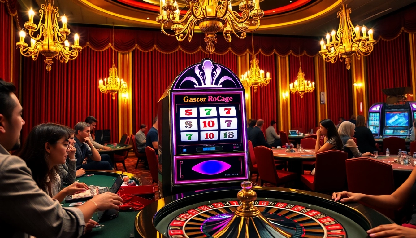 Experience the excitement of slot gacor gameplay in a luxurious casino setting.