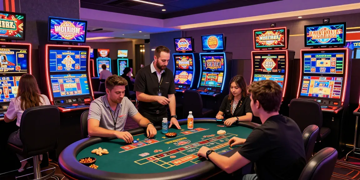 Dynamic gaming experience at casinos that accept credit card, showing players engaged in thrilling gameplay.