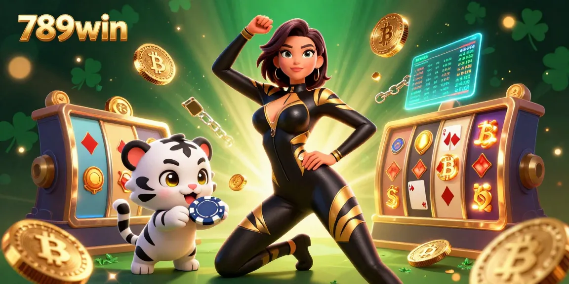 Experience the thrill of 789win with a vibrant 3D casino illustration showcasing dynamic gaming elements.