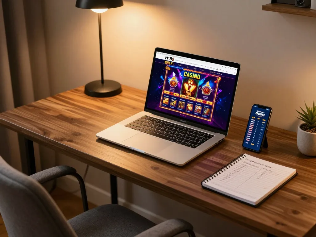 Engaging online gaming session at ytr88 website with vibrant graphics and strategic notes.
