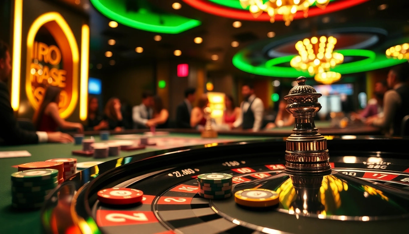 Experience the excitement of w88 with players at a vibrant casino roulette table.