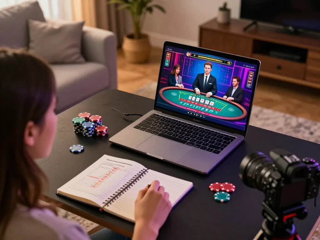 SC88 enhances online gambling experience with live baccarat action on laptop and betting strategies.