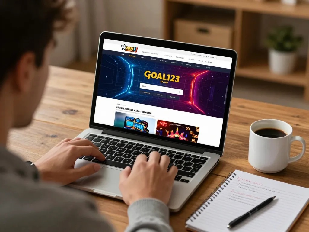Engaging gameplay at goal123 casino with strategic notes during online session.