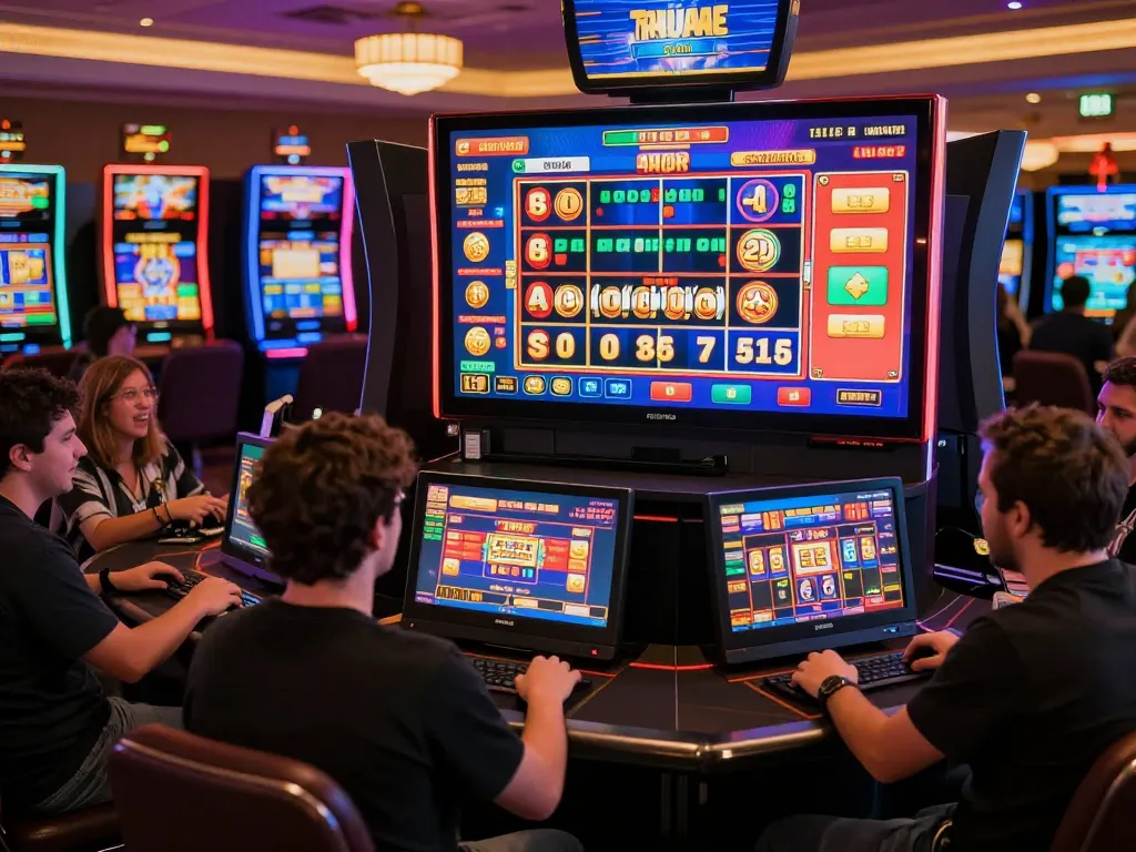 Pengalaman permainan slot gacor hari ini yang menarik dengan pemain menikmati jackpot yang cerah.