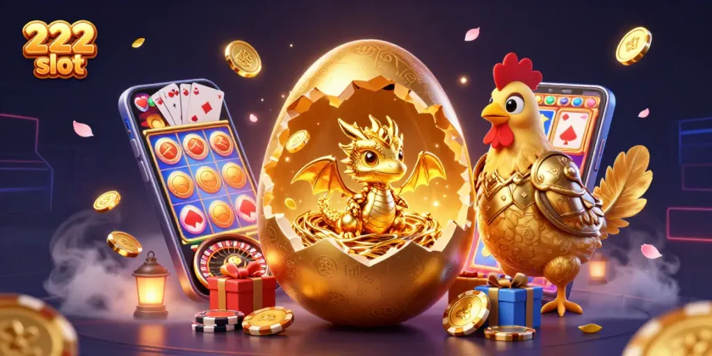 Menangkan keseruan bermain 222 slot dengan ilustrasi 3D menarik dan simbol kasino yang menawan.