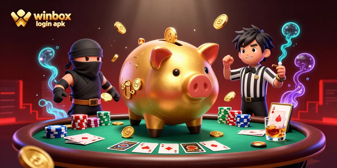 Experience seamless gameplay with winbox login apk in a vibrant casino scene.