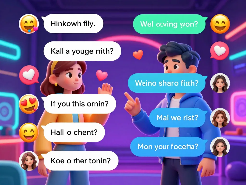 Interactive NSFW AI character chat showing playful dialogue and engaging visuals.
