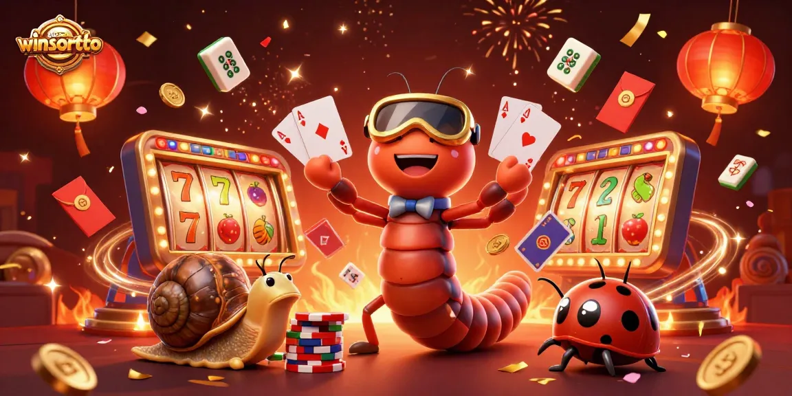 Experience winsortoto with a vibrant casino scene showcasing a cheerful dealer and playful characters.