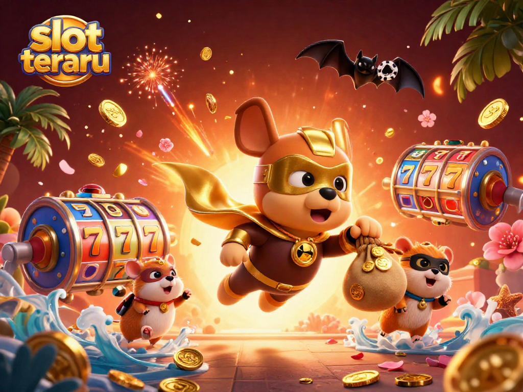 Play exciting slot terbaru games with dynamic visuals featuring a cartoon superhero dog and golden coins.