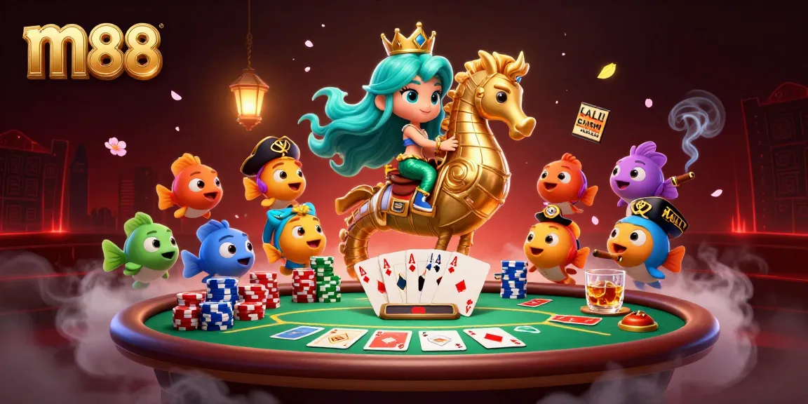 Ikuti pengalaman bermain m88 yang mendebarkan dengan menampilkan putri duyung dan elemen poker dalam suasana yang hidup.