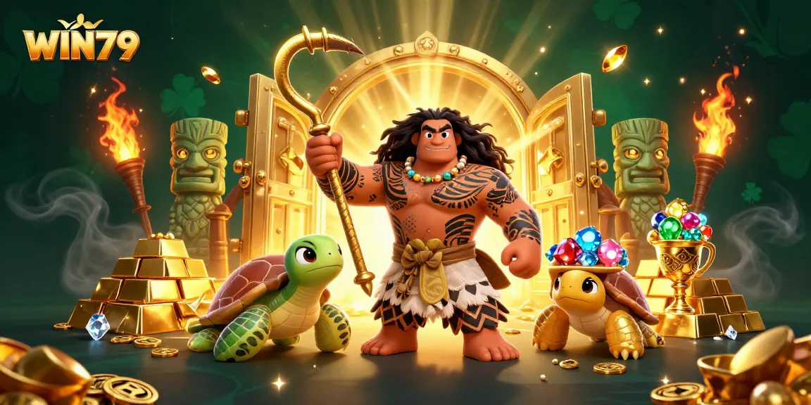 Win79 demigod and turtle unveil hidden treasures in exciting casino adventure