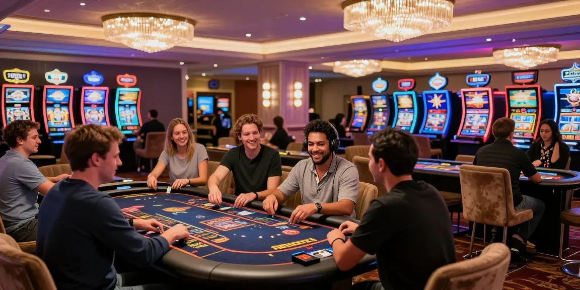 Players enjoying games at vibrant credit card casinos, showcasing excitement and thrilling gaming experiences