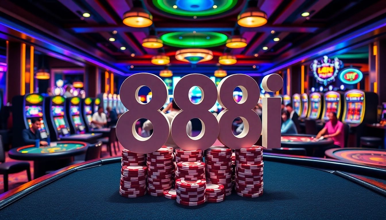 Experience the thrill of gambling at 88i with vibrant casino tables and exciting players.