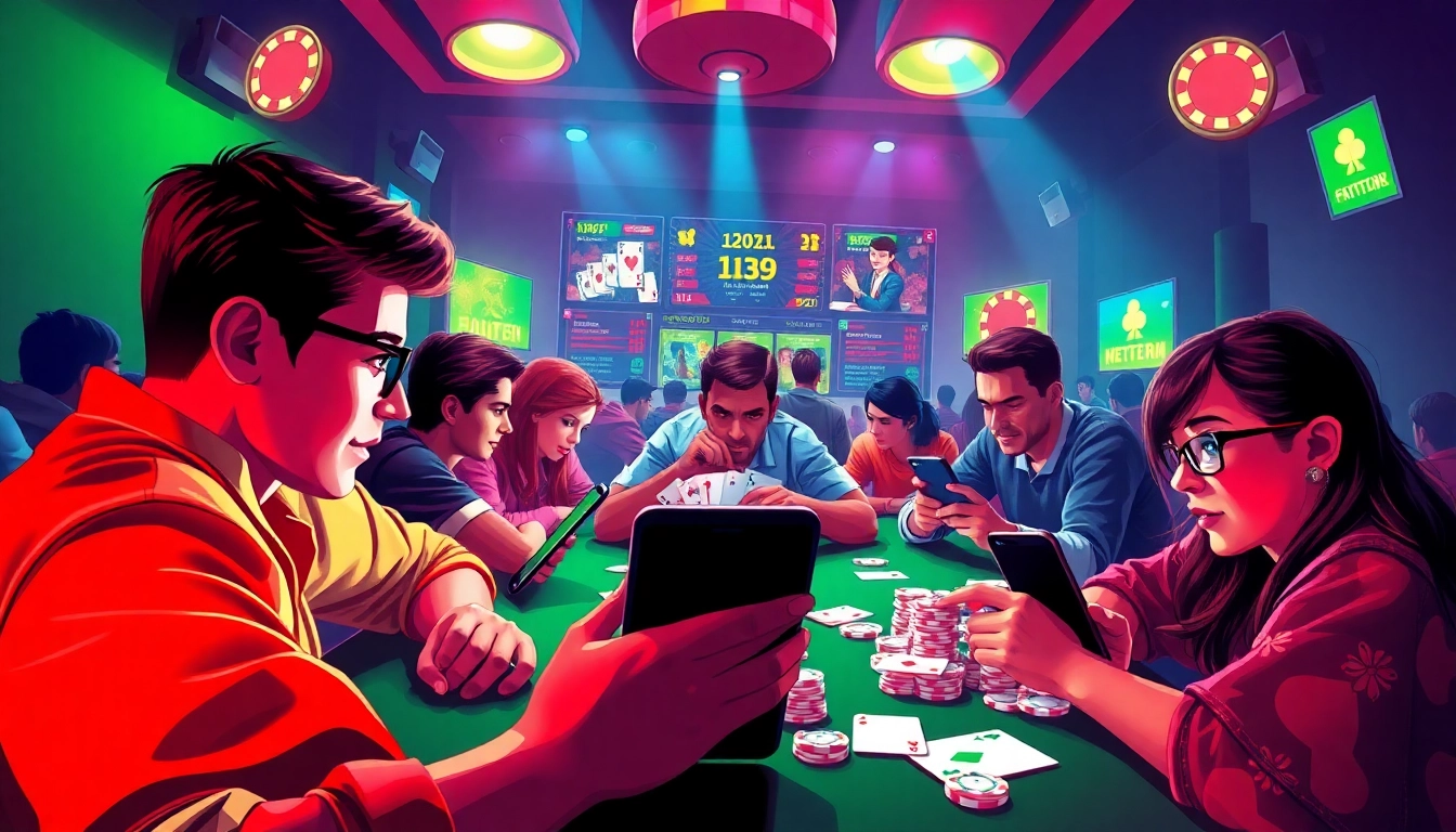 Engaged players enjoying yono rummy in a vibrant digital gaming environment.