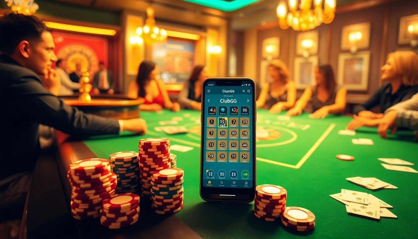 Enjoying a thrilling game of poker at ClubGG real money with vibrant chips and cards.