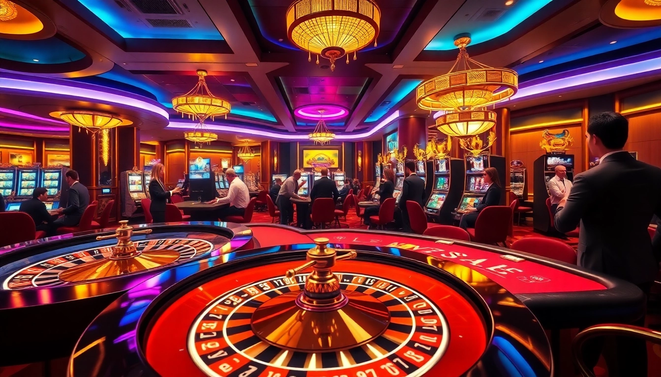 Experience the excitement of online gaming at https://tg777.one/ with a vibrant casino scene featuring roulette, poker, and slots.