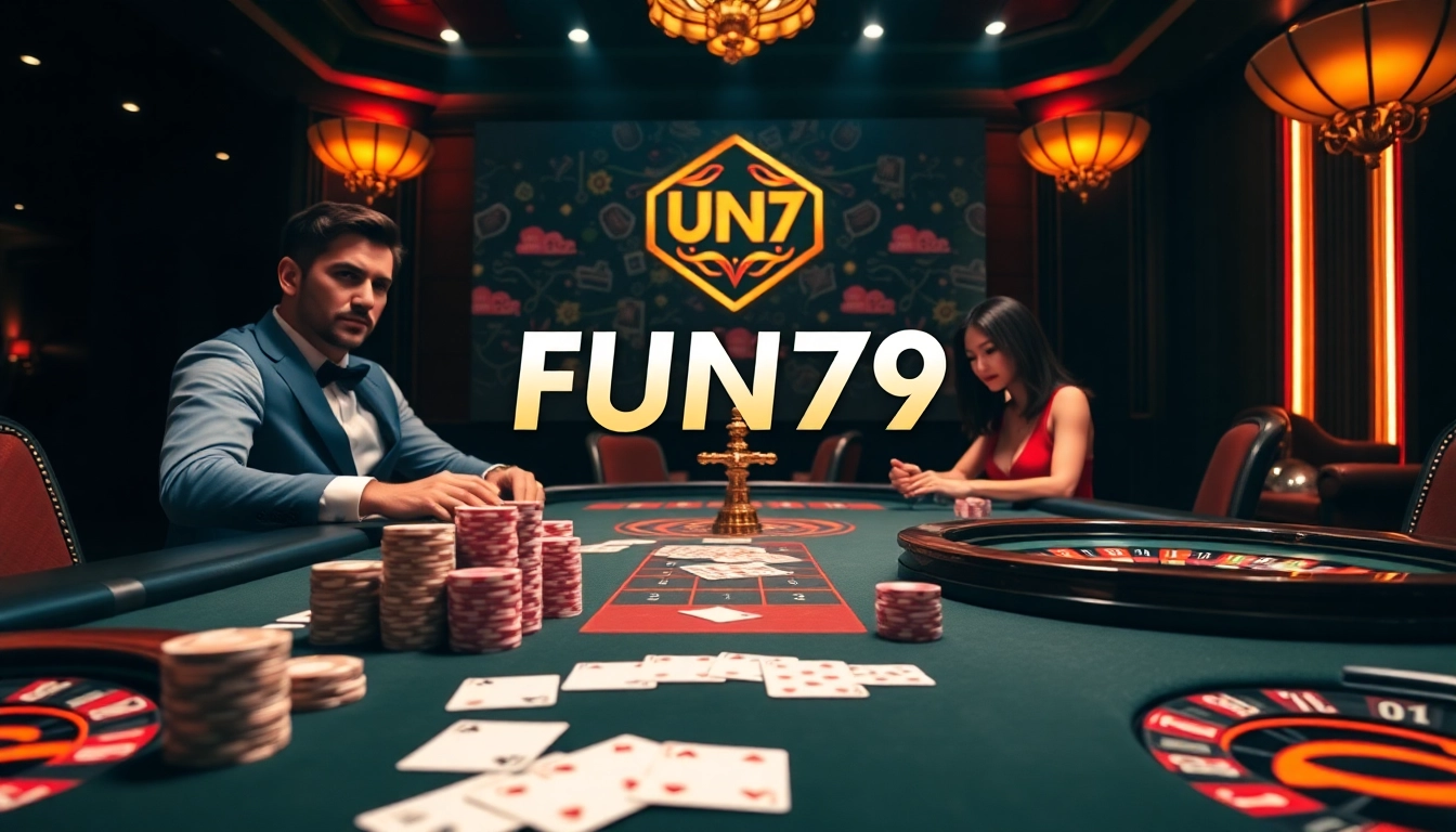 Experience high-stakes excitement with FUN79 at luxe poker tables and vibrant games.