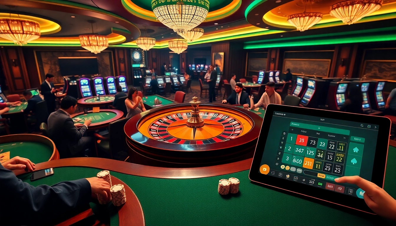 Experience thrilling gambling action at https://dn882.pro/ with a vibrant casino scene full of excitement.