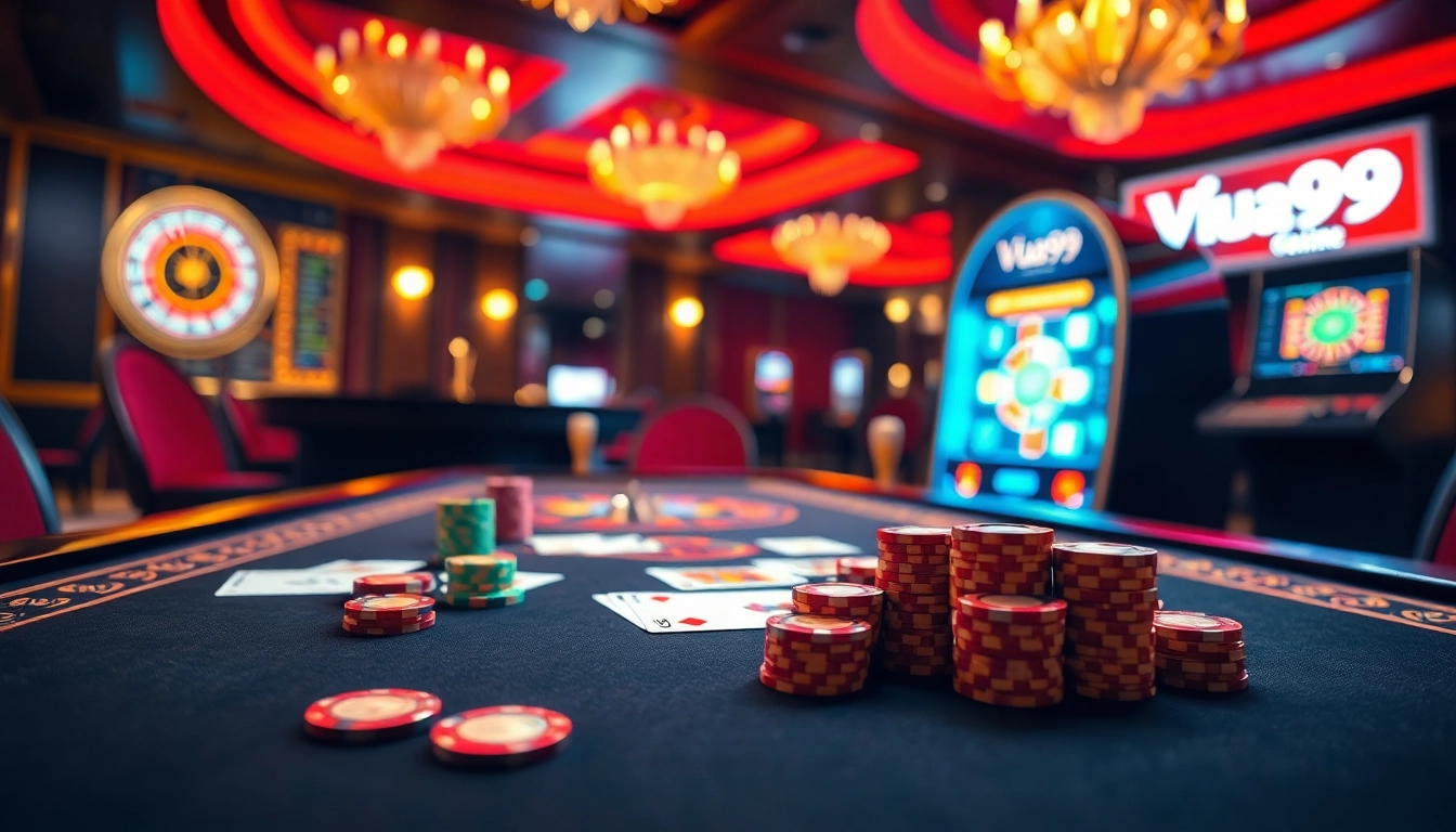 Experience excitement at Vua99 with unique gambling tables and slot machines.