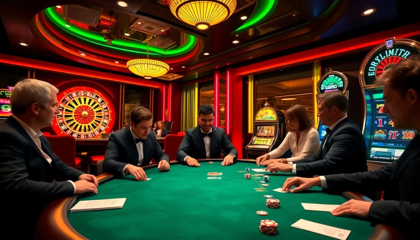 Experience the excitement of winning strategies at https://enfosco.ru.com/ with a luxurious casino scene featuring poker and roulette.