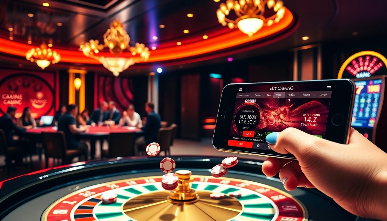Experience the excitement of RR88 at a luxurious casino featuring vibrant table games and slot machines.