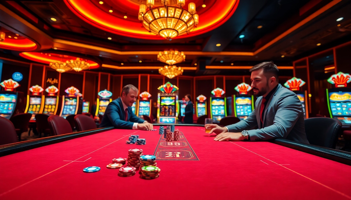 Experience thrilling poker action as players engage at the 22JL casino table.