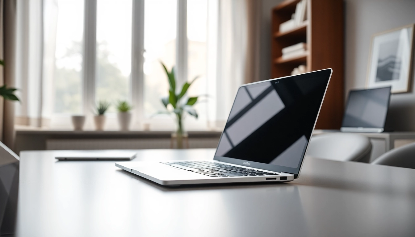 Comparative MacBook Air M1 precio con diseño moderno en oficina minimalista.